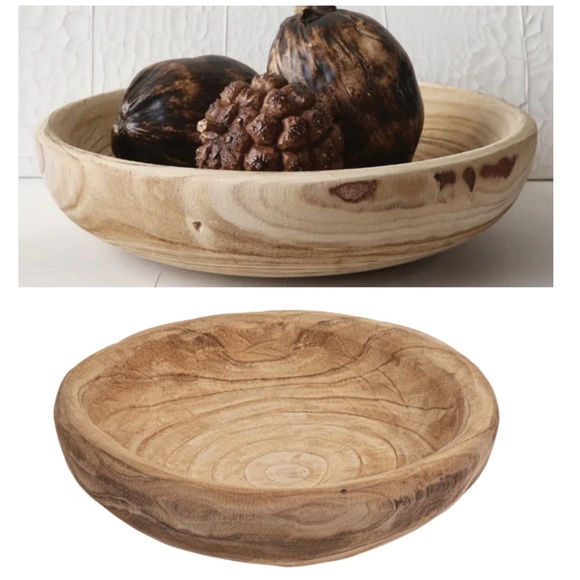 Paulownia Large Decorative Wood Bowl - Picture 6 of 6